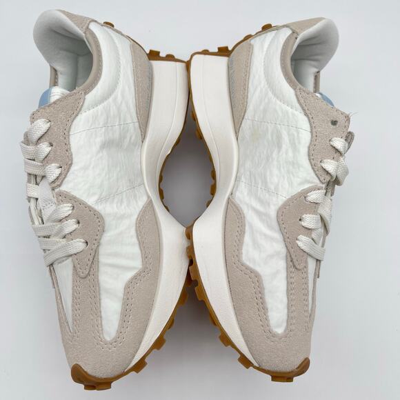 New Balance | 327 Sneaker in Timberwolf, Sea Salt, & Light Chrome Blue US 6 - Picture 12 of 15